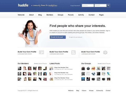 BuddyPress themes turn ordinary websites into functional social platforms